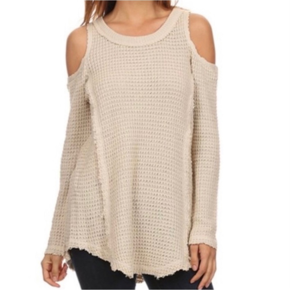 FREE PEOPLE Cold Shoulder Sweater
